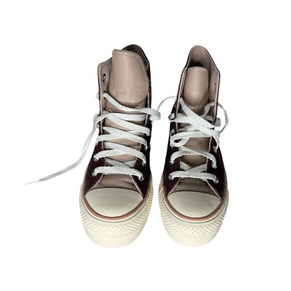 Converse Chuck Star Platform Lift Shoes A03721C Wine Mauve Egret Size 7.5 women - Picture 4 of 10